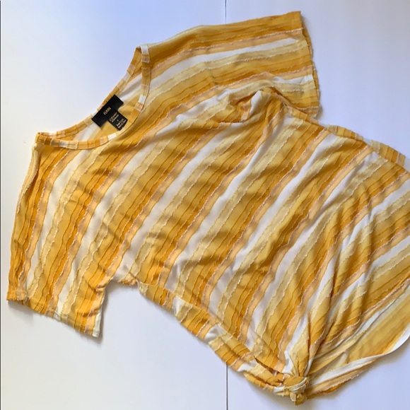 Rain Brunout Stripe Short Sleeve Top Woman’s Small - Picture 1 of 4